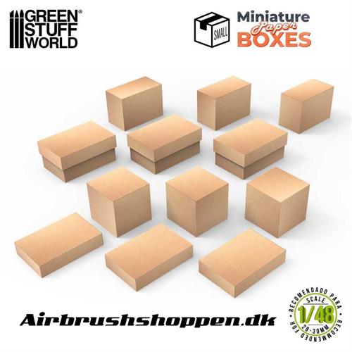 Papkasser - Miniature Boxes 12 stk - Small, Scale: 1/48 - 1/35 GSW
